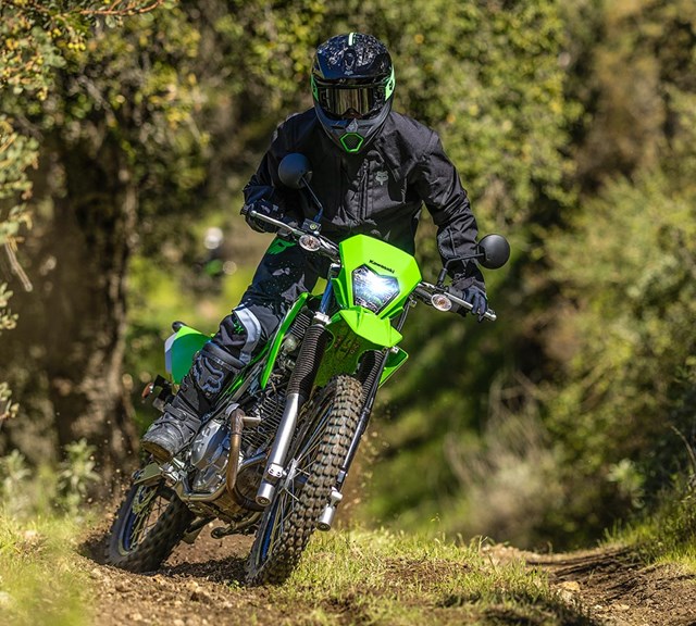 Image of 2026 KLX230 in action